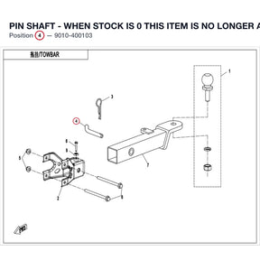 PIN SHAFT - WHEN STOCK IS 0 THIS ITEM IS NO LONGER AVAILABLE product image