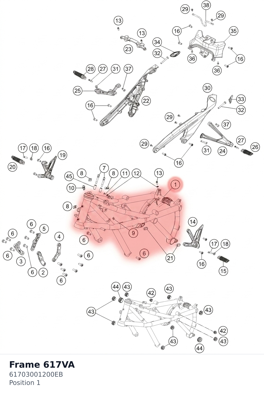 Diagram preview: Frame 617VA (61703001200EB)
