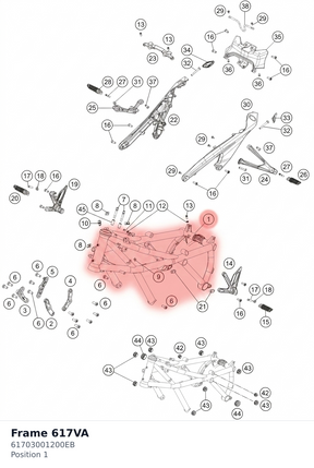 Diagram preview: Frame 617VA (61703001200EB)