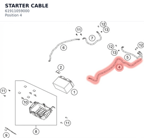 Diagram preview: STARTER CABLE (61911059000)