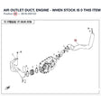 AIR OUTLET DUCT, ENGINE - WHEN STOCK IS 0 THIS ITEM IS NO LONGER AVAILABLE product image