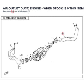 AIR OUTLET DUCT, ENGINE - WHEN STOCK IS 0 THIS ITEM IS NO LONGER AVAILABLE product image