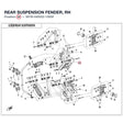 REAR SUSPENSION FENDER, RH product image