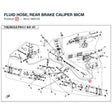 FLUID HOSE, REAR BRAKE CALIPER product image