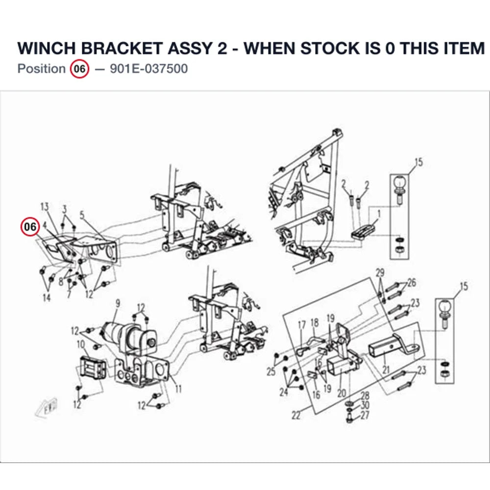 WINCH BRACKET ASSY 2 - WHEN STOCK IS 0 THIS ITEM IS NO LONGER AVAILABLE product image