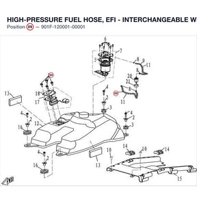 HIGH-PRESSURE FUEL HOSE, EFI - INTERCHANGEABLE WITH  901F-120001 product image