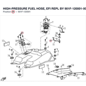 HIGH-PRESSURE FUEL HOSE, EFI REPL BY 901F-120001-00001 product image