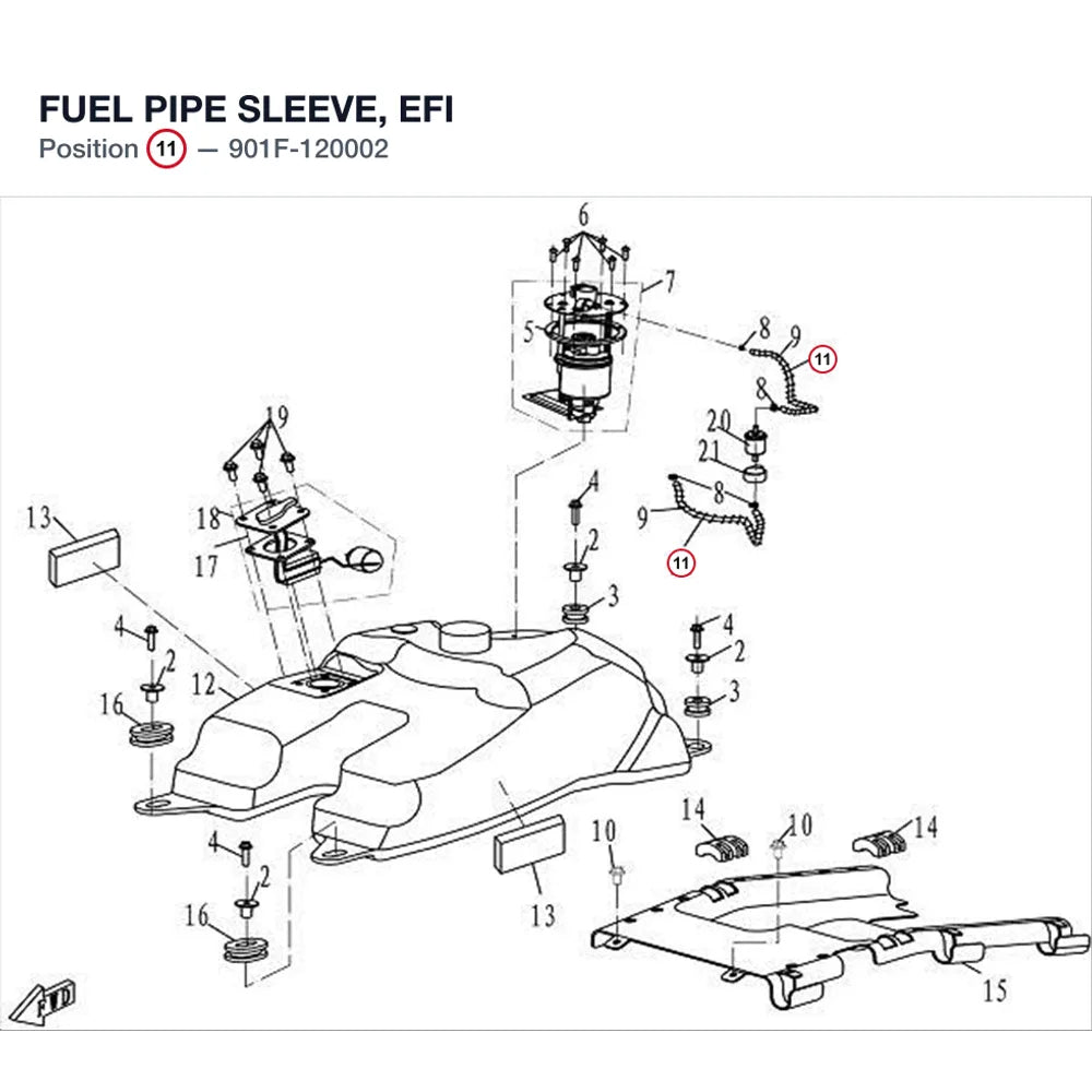 FUEL PIPE SLEEVE, EFI product image