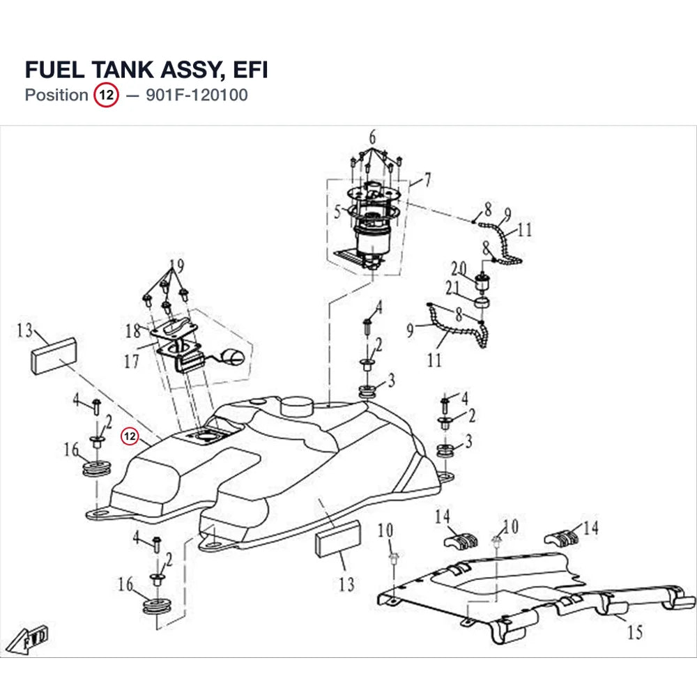 FUEL TANK ASSY, EFI product image