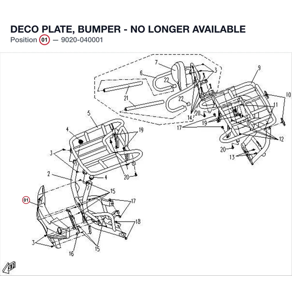 DECO PLATE, BUMPER - NO LONGER AVAILABLE product image