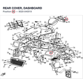 REAR COVER, DASHBOARD product image