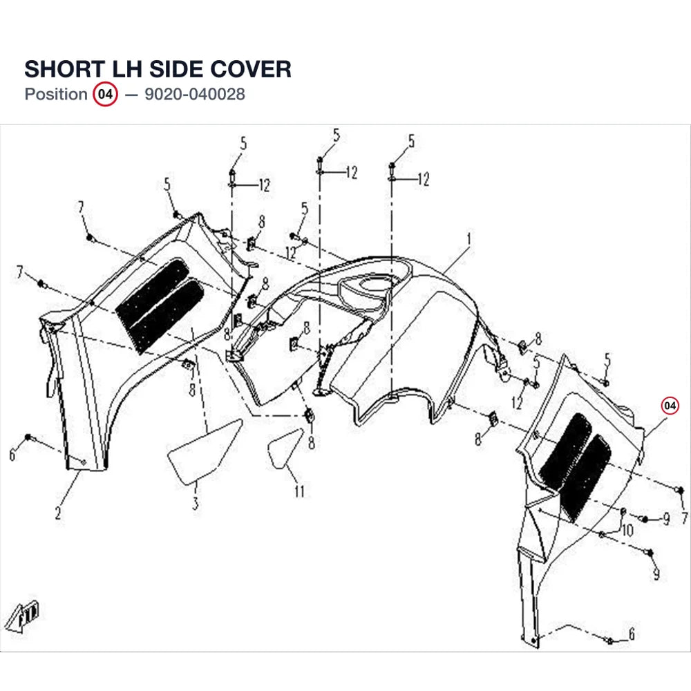 SHORT LH SIDE COVER product image