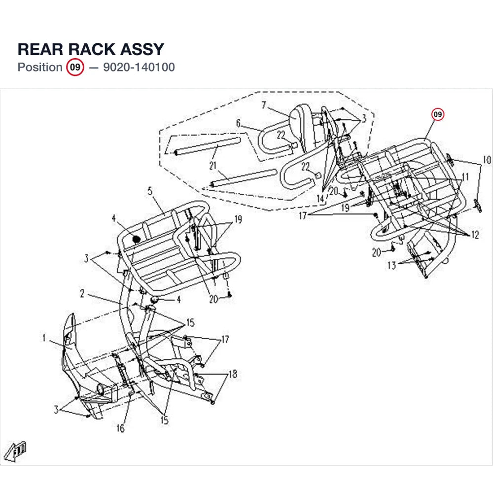 REAR RACK ASSY product image