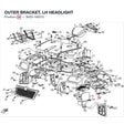 OUTER BRACKET, LH HEADLIGHT product image