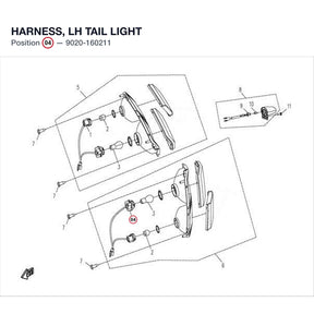 HARNESS, LH TAIL LIGHT product image