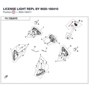 LICENSE LIGHT REPL BY 9020-160410 product image