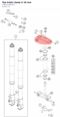 Diagram preview: Top triple clamp X 18 mm (A56001034018C1)