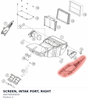 Diagram preview: SCREEN, INTAK PORT, RIGHT (A60706040050)
