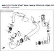 AIR OUTLET PIPE JOINT, FAN - WHEN STOCK IS 0 THIS ITEM IS NO LONGER AVAILABLE product image