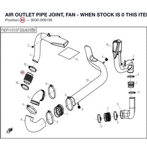 AIR OUTLET PIPE JOINT, FAN - WHEN STOCK IS 0 THIS ITEM IS NO LONGER AVAILABLE product image