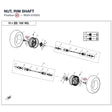 NUT, RIM SHAFT product image