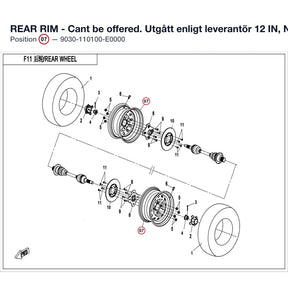 REAR RIM - Cant be offered. Utgått enligt leverantör product image
