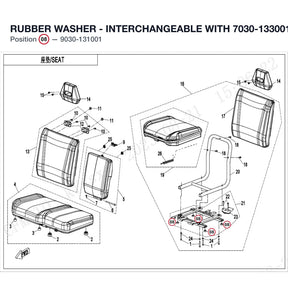 RUBBER WASHER - INTERCHANGEABLE WITH  7030-133001 product image