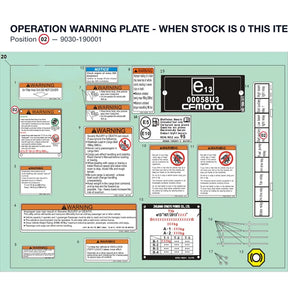 OPERATION WARNING PLATE - WHEN STOCK IS 0 THIS ITEM IS NO LONGER AVAILABLE product image