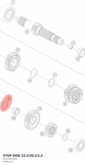 Diagram preview: STOP DISK 22,2/30,2/1,5 (61233041000)