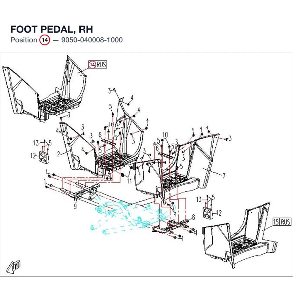 FOOT PEDAL, RH product image