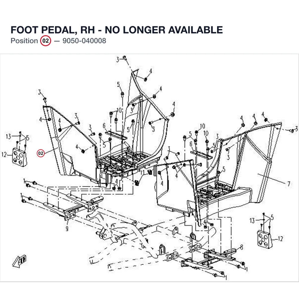 FOOT PEDAL, RH - NO LONGER AVAILABLE product image