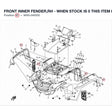 FRONT INNER FENDER,RH - WHEN STOCK IS 0 THIS ITEM IS NO LONGER AVAILABLE product image