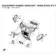 ADJUSTMENT RUBBER, HEADLIGHT - WHEN STOCK IS 0 THIS ITEM IS NO LONGER AVAILABLE product image