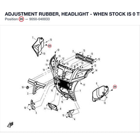 ADJUSTMENT RUBBER, HEADLIGHT - WHEN STOCK IS 0 THIS ITEM IS NO LONGER AVAILABLE product image