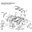REAR EXTRA FENDER, RH product image