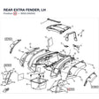 REAR EXTRA FENDER, LH product image