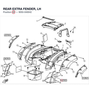REAR EXTRA FENDER, LH product image