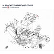 LH BRACKET, DASHBOARD COVER product image