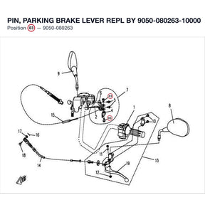 PIN, PARKING BRAKE LEVER REPL BY 9050-080263-10000 product image