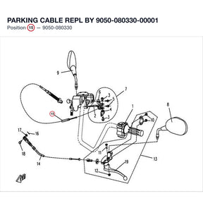 PARKING CABLE REPL BY 9050-080330-00001 product image