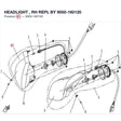 HEADLIGHT , RH REPL BY 9050-160120 product image