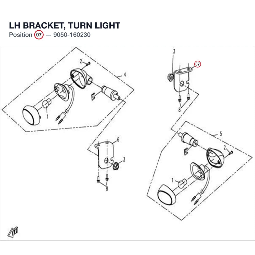 LH BRACKET, TURN LIGHT product image