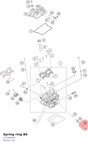 Diagram preview: Spring ring B6 (J127060001)