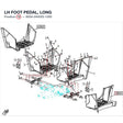 LH FOOT PEDAL, LONG product image