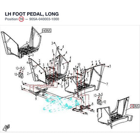 LH FOOT PEDAL, LONG product image