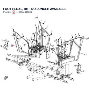FOOT PEDAL, RH - NO LONGER AVAILABLE product image