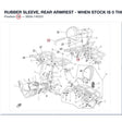 RUBBER SLEEVE, REAR ARMREST - WHEN STOCK IS 0 THIS ITEM IS NO LONGER AVAILABLE product image