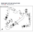 REAR PART, CVT AIR OUTLET PIPE product image