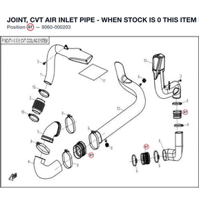 JOINT, CVT AIR INLET PIPE - WHEN STOCK IS 0 THIS ITEM IS NO LONGER AVAILABLE product image