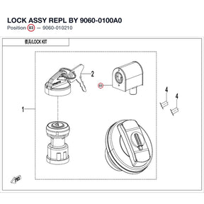 LOCK ASSY REPL BY 9060-0100A0 product image